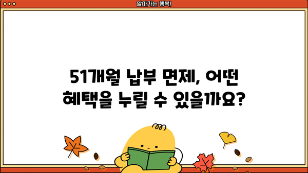 국민연금 납부예외기간 51개월, 자세히 알아보기 | 납부 면제, 연금 수령, 혜택, 조건, 확인